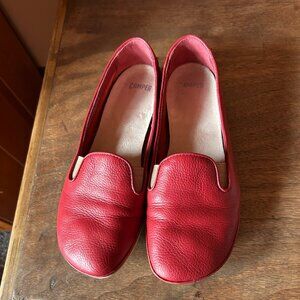 Camper Right Nina slip on loafers, size 38, red